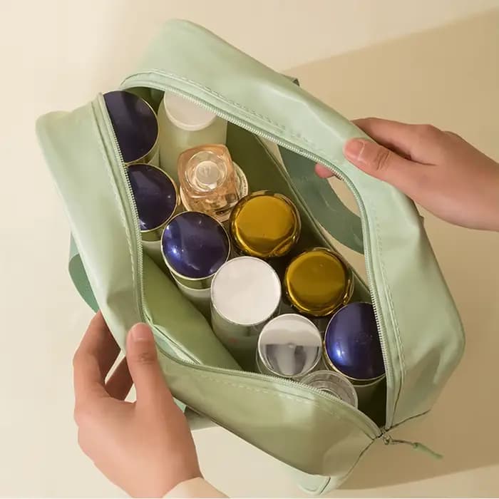 Trousse de toilette pour femmes et hommes, organisateur de voyage cosmétique de maquillage translucide et imperméable pour accessoires, articles de toilette