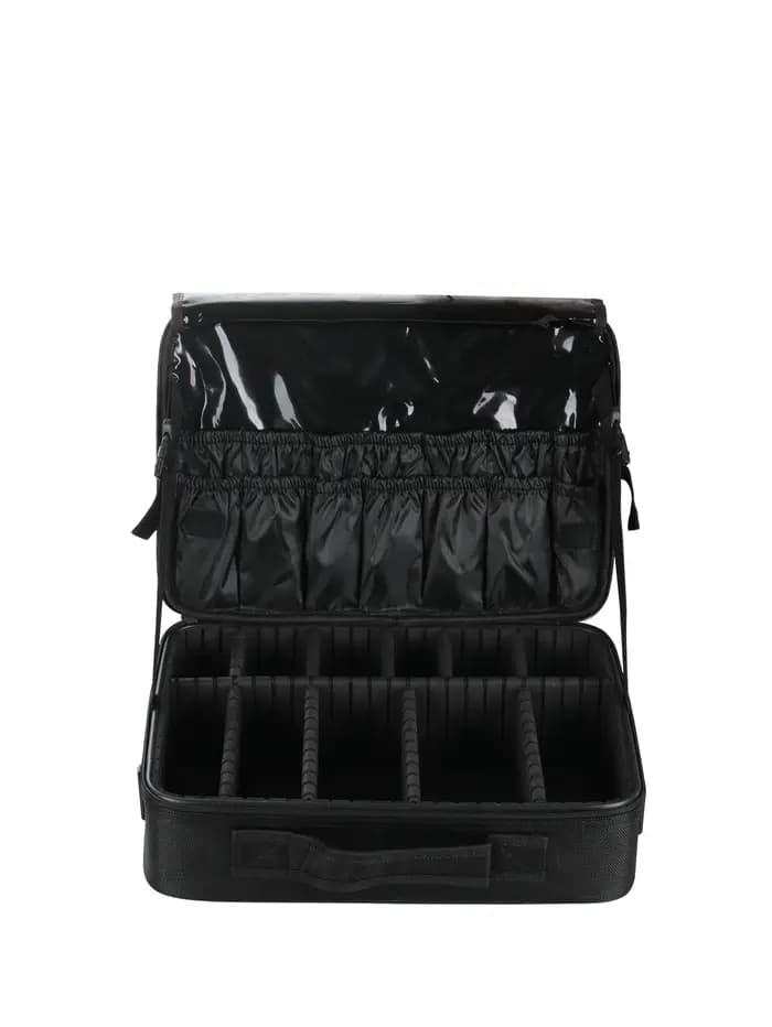 Trousse de maquillage professionnelle en cuir imperméable