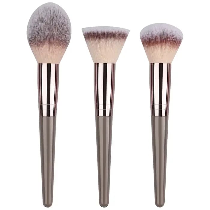 Pinceaux de maquillage marron, ensemble de 3 à 20 pièces, outils cosmétiques professionnels pour fon
