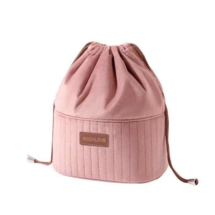Trousse de maquillage imperméable en velours