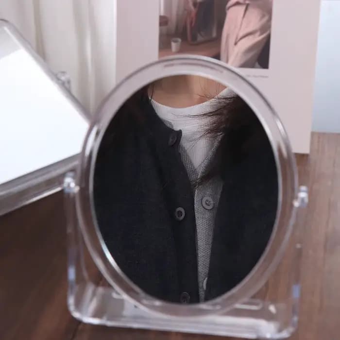 Miroir de maquillage rond et carré grossissant 5x
