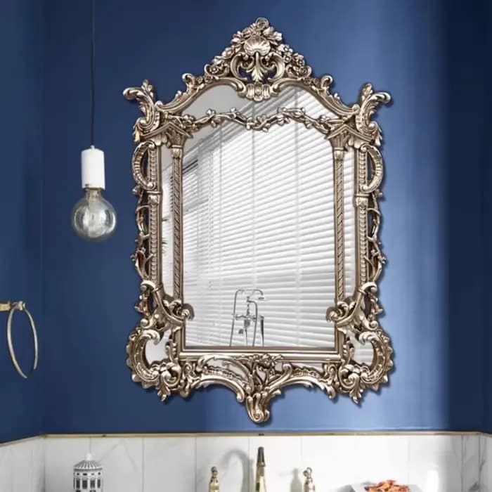 Miroir de maquillage moderne doré
