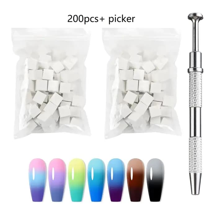 Éponges à Ongles Souples de 1cm pour Ombre N64.Brosse avec 2 Stylos de Grattage