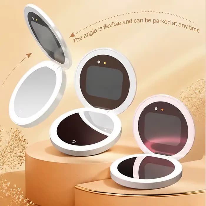 Miroir de maquillage portable intelligent TJMIR UV avec détection UV et test de protection solaire