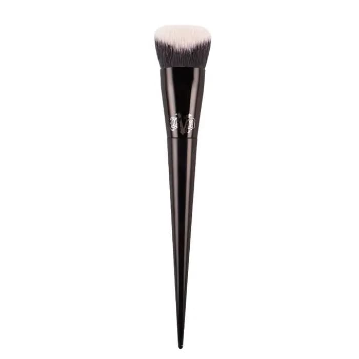 KVD pinceau de maquillage 10 pinceau de fond de teint cheveux en fibres douces élégant manche noir p