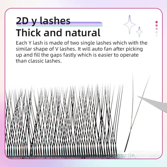 Yelix-Extensions de Cils Ultra-Minces en Y, Brun Foncé, Légères, Préfabriquées, à Pointe Unique, Nou
