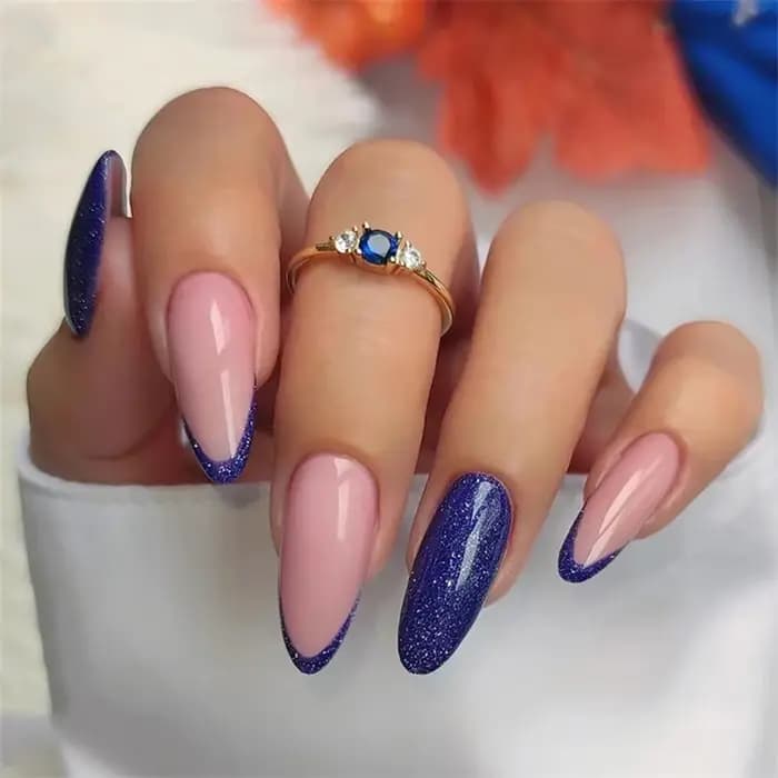 24 pièces/ensemble nouveau ovale presse sur ongles Patch portable
