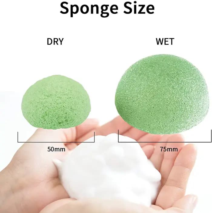 Éponge Konjac de nettoyage pour exfoliant le visage