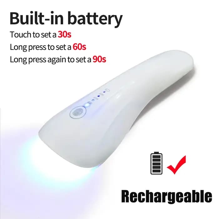 LINMANDA lampe à ongles UV LED portable USB Rechargeable Mini