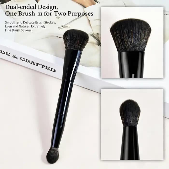 Pinceau double tête pour blush et highlighter