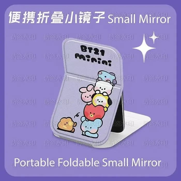 Miroir pliant mignon BT21 Idol 2026