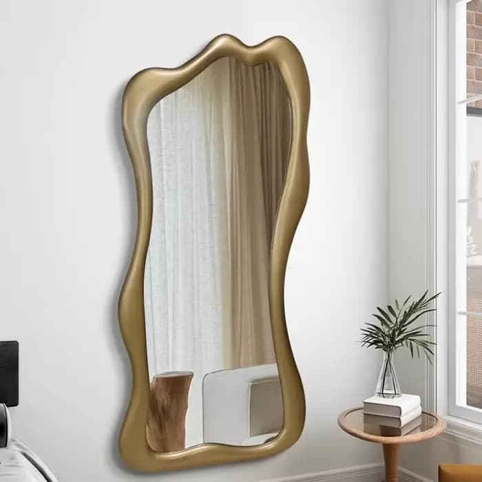 Miroir de maquillage esthétique Design Art nordique noir