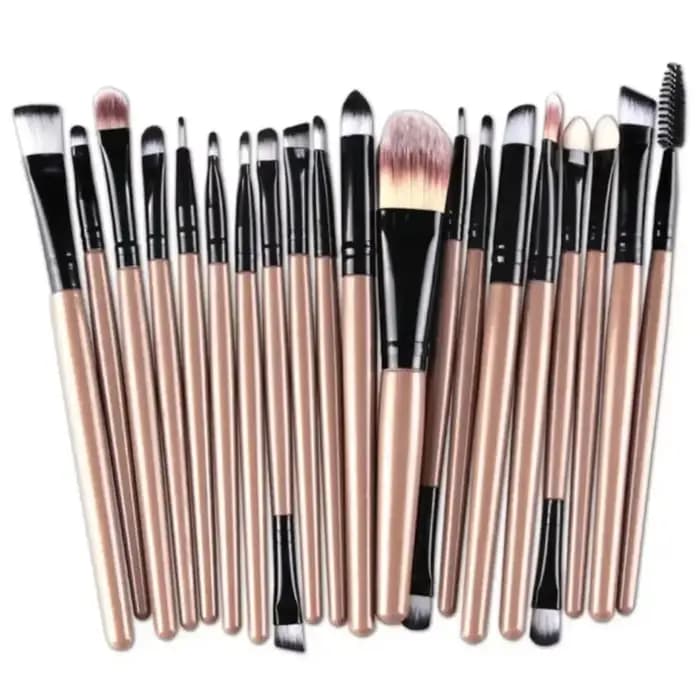 Pinceau pour fard à barrage, outil de beauté, VPN, logo neutre, eye-liner gratuit, 20 pièces
