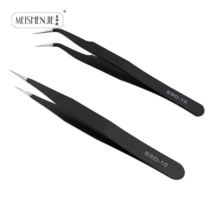 MEISHENJIE-Pince à épiler en acier inoxydable pour faux cils, outil de maquillage pour extensions d'