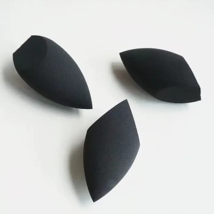 Lot de 3 éponges de maquillage premium sans latex pour une application impeccable - Éponge noire en