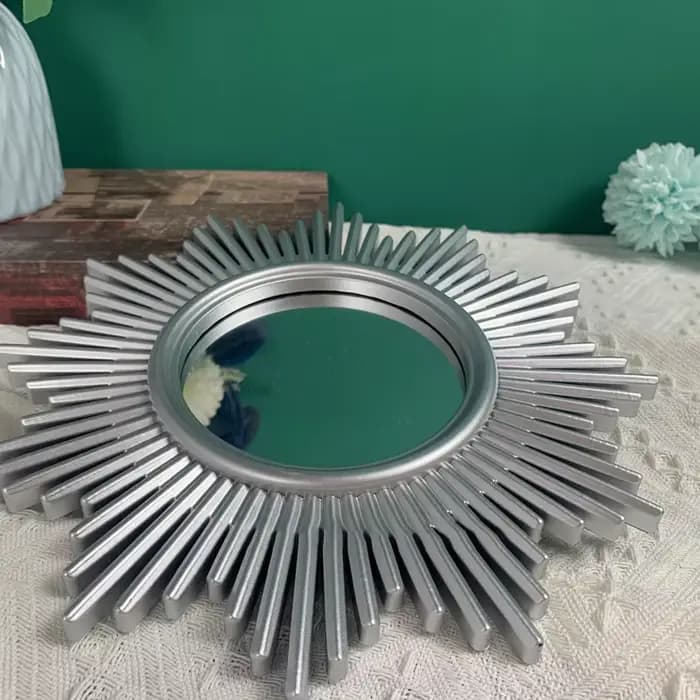 Miroirs muraux décoratifs ronds pour documents dorés