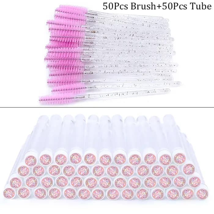 Tube de brosse à sourcils en diamant vide et réutilisable