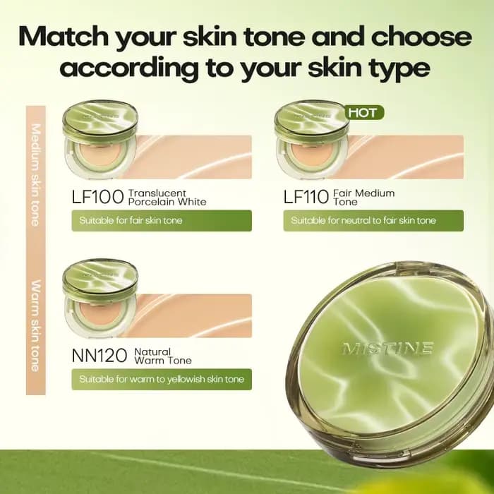 Mistine fond de teint coussin d'air maquillage avec finition rosée naturelle hydrater nourrir crème
