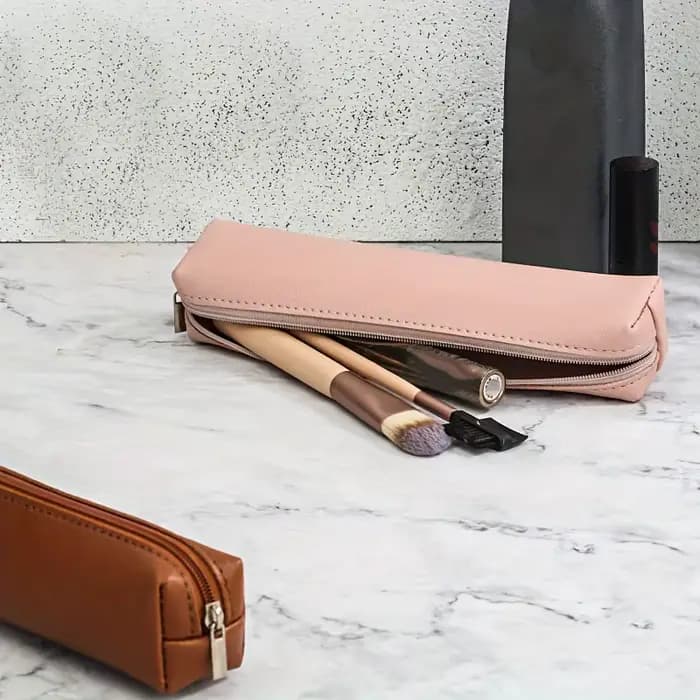 Mini Trousse de Maquillage en Faux Cuir de Qualité Supérieure, 1 Pièce
