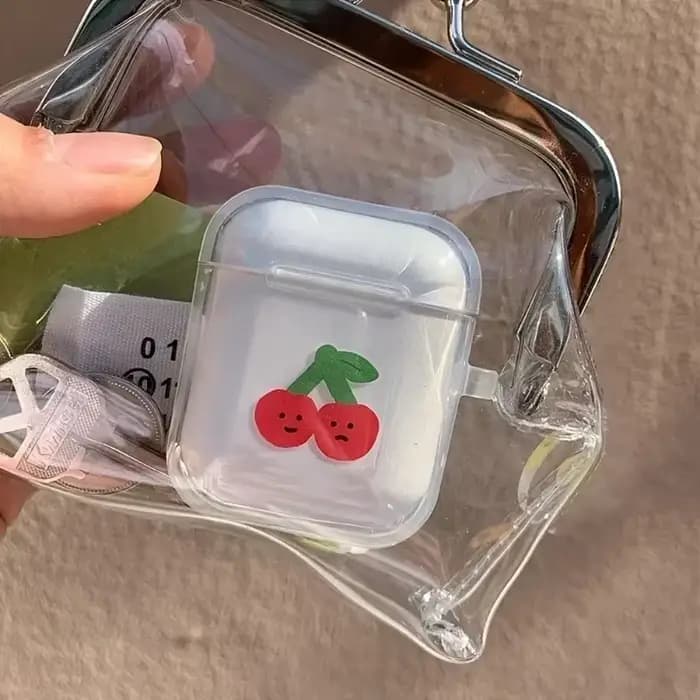 Pochette transparente en PVC avec fermoir métallique