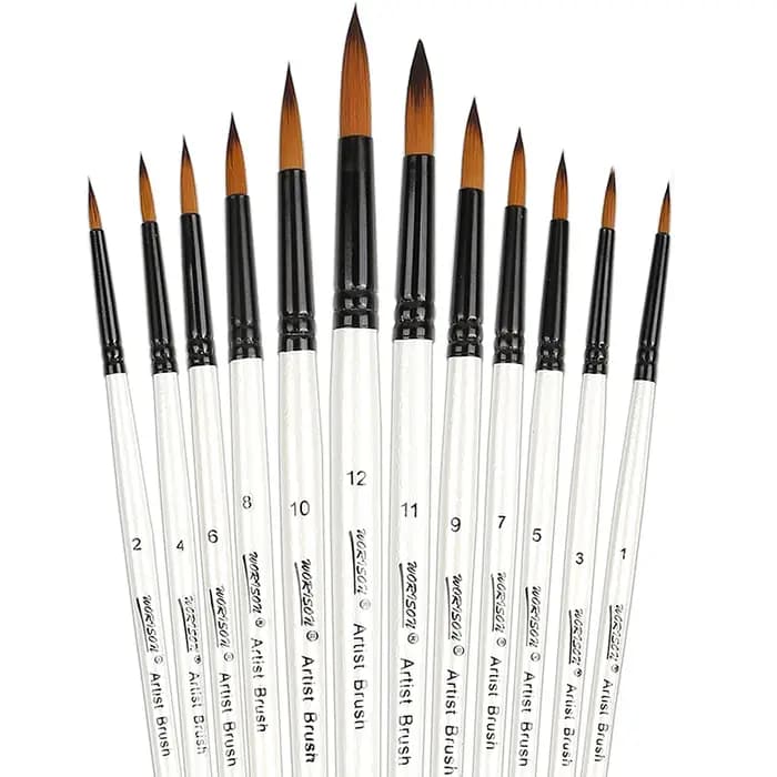 Ensemble de pinceaux ronds Filbert