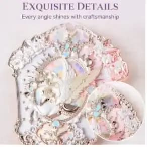 Miroir à main Flower Knows Unicorn, miroir de maquillage vintage gravé et embossé, miroir cosmétique mignon Lolita, miroir à main pour filles, cadeau