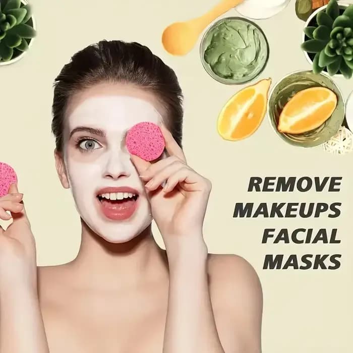 50 éponges faciales compressées pour traitement cosmétique
