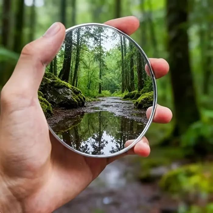 Miroir convexe rond, accessoires photo pour selfie