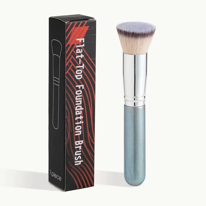 1 pinceau de maquillage avec boîte pour fond de teint, anticernes, poudre, blush, pinceau de contour
