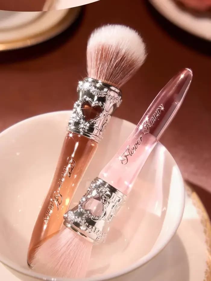 Flower Knows The Sweetie Bear Collection pinceau à Blush marron rose doux facile à tacher