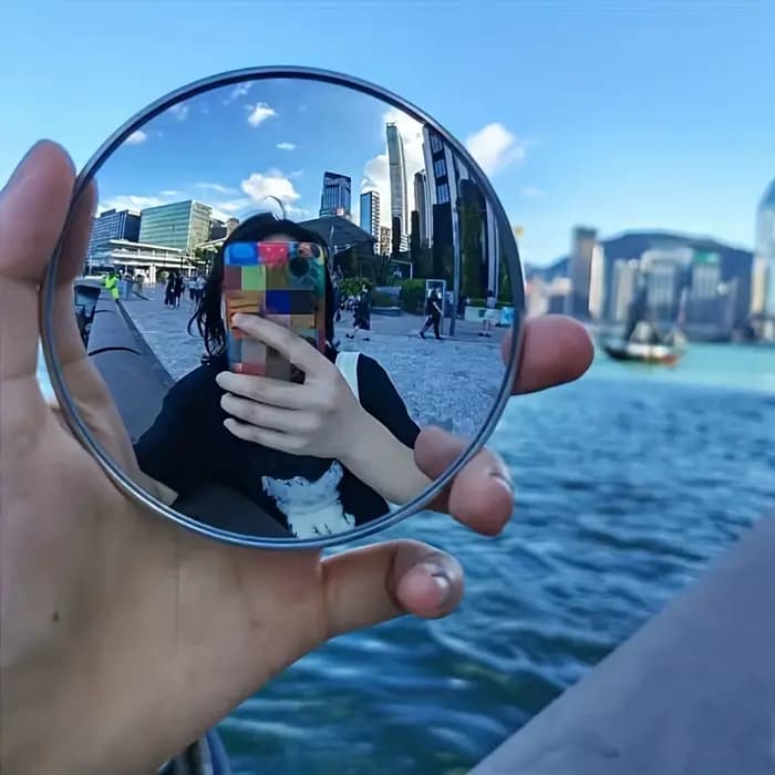 Miroir convexe rond, accessoires photo pour selfie