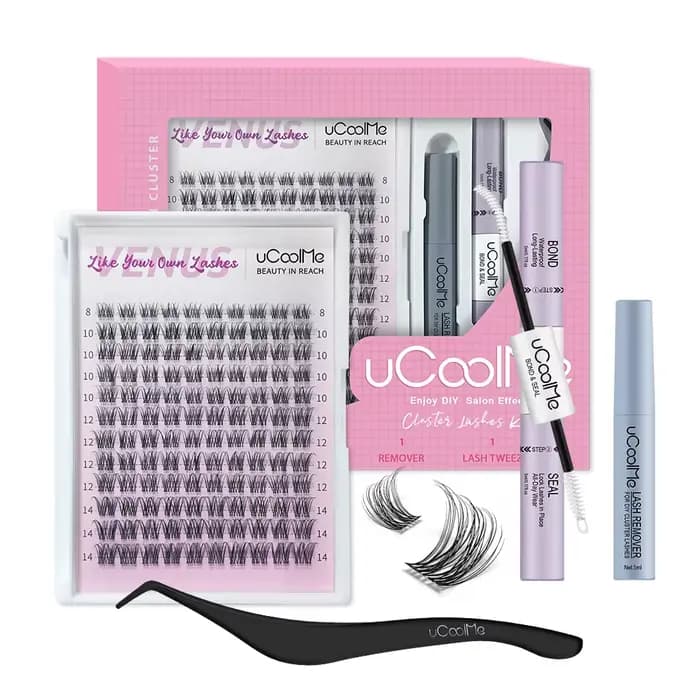 UCoolMe cils courts fée Venus flore 8-14mm cils grappe avec pince à épiler à colle cils bricolage lo