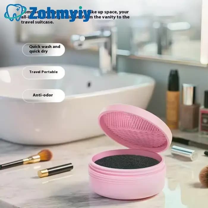 Boîte de nettoyage de pinceaux de maquillage