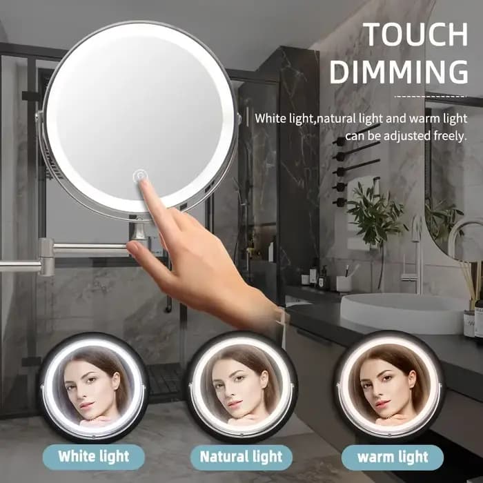 Miroir de Maquillage Mural Éclairé 8 Pouces