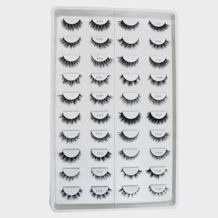Cils de vison naturels de haute qualité mode classique doux pleine bande cils maquillage 12mm cils d