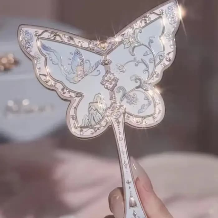 Flower Knows Mirror Moonlight Mermaid THE SWEETIE BEAR Collection Miroir à main Limited Blanc Bleu Rose