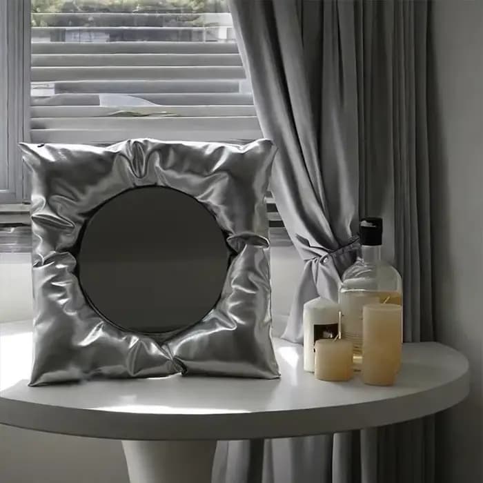 Nouveau Style INS oreiller miroir créatif carré mural salle de bain