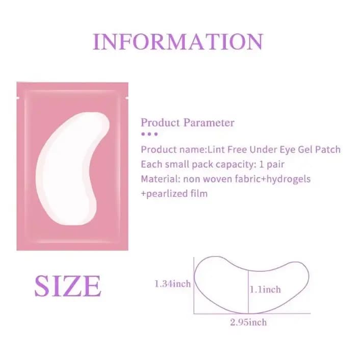 Patchs pour extensions de cils, autocollants pour les yeux, pour la construction de faux cils, 100 p