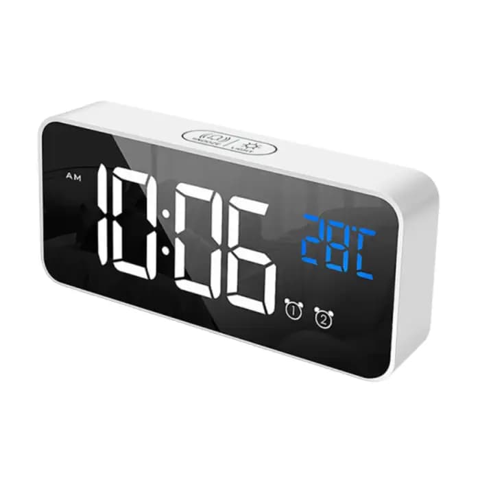 Horloge numérique LED miroir