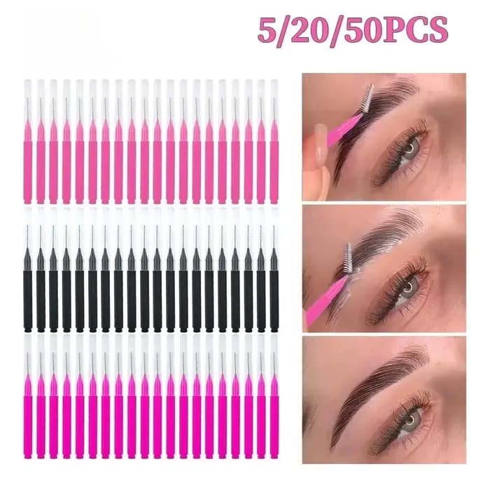 Mini brosse à sourcils jetable, 5/10/50 pièces, brosses de levage des sourcils, Micro brosse à cils