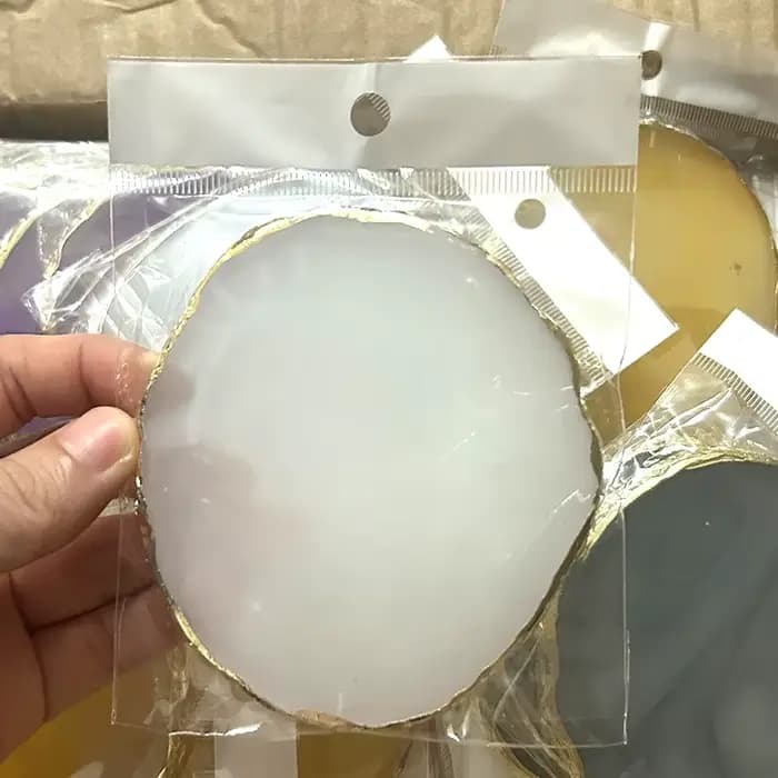 Palette ronde de couleur pour ongles, pierre d'agate en résine, vernis Gel, mélange de dessin, plaqu