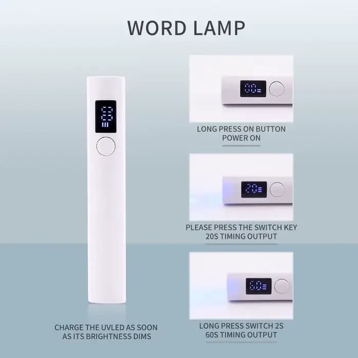1 pièces lampe UV portative 2W longueur d'onde 365nm395nm lampe à ongles professionnelle sèche lampe