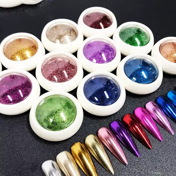 1 pot métallique miroir Chrome poudre à ongles holographique Laser argenté doré ongles frottant pail