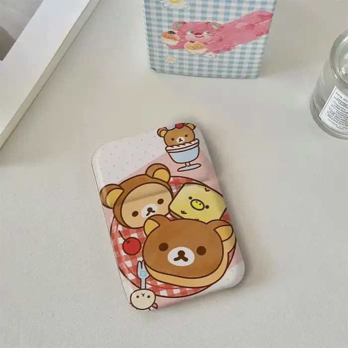 Miroir de bureau portable pliable Rilakkuma Korilakkuma Kawaii