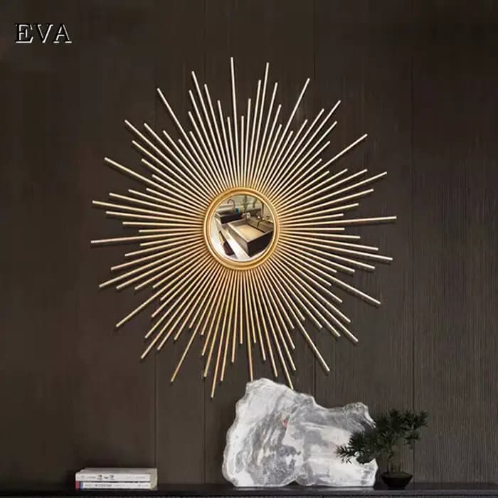 Décorations murales en métal miroir européen