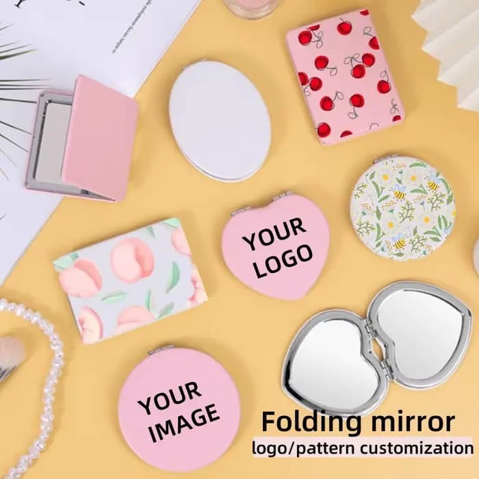 【Logo personnalisé】 50 pièces miroir en cuir PU