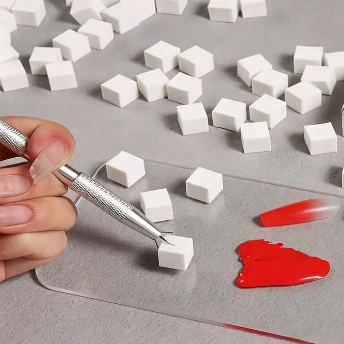 Kit d'éponges dégradées pour ongles avec stylo applicateur
