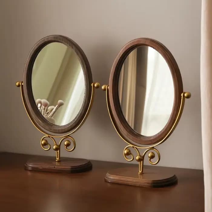 Miroir de maquillage Vintage pour filles