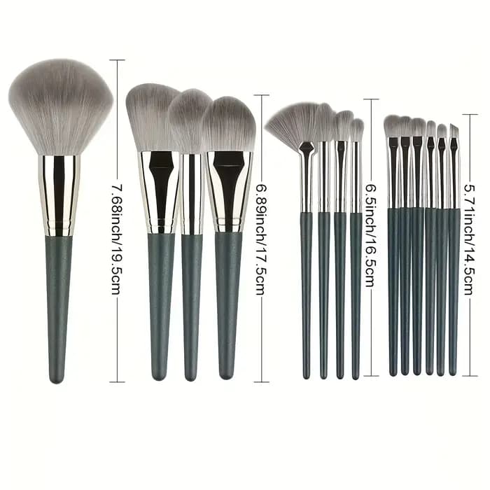 14 pièces ensemble de pinceaux de maquillage doux moelleux fard à paupières brosse correcteur