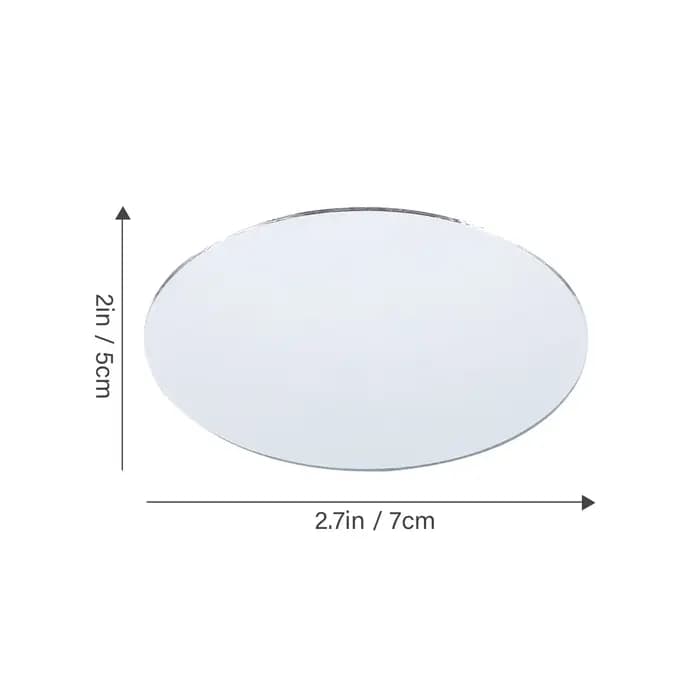 20 lentilles de miroir ovales pour miroir de maquillage DIY